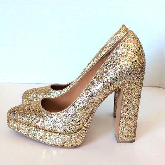 JESSICA SIMPSON Glynis-P Block Heel Sequin Pumps - Picture 6 of 10